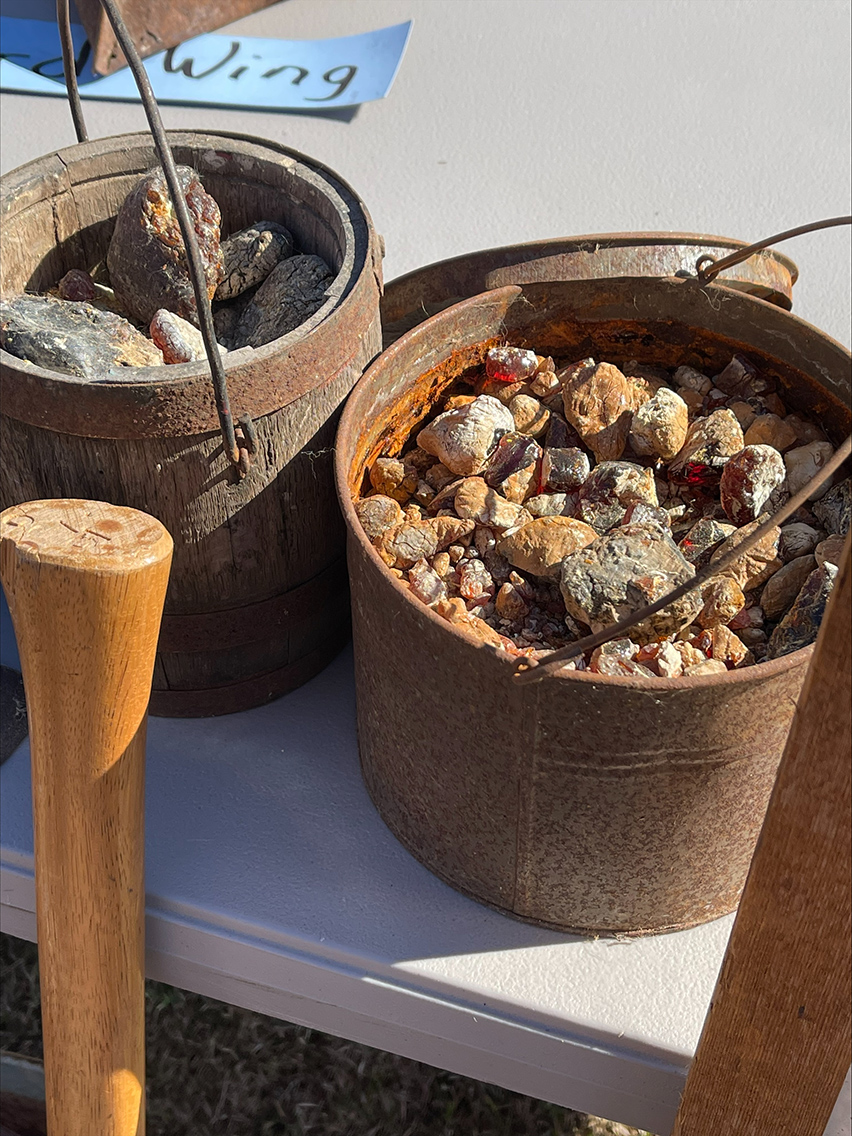 *14) the rosin left over from turpentine making-10