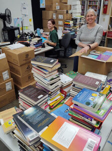 GYL Blountstown, FL - Leah Erne & Tina Mlodzik prepping 450 book shipment - 12.12.2022 (1)